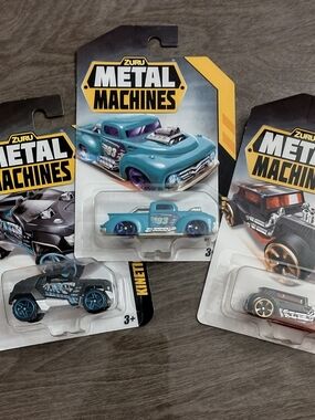 Lot of 3 Metal Machines Kids Toy ZURU  Kinetic  ~ Signal ~ Nitro Rider